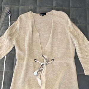 Julia Thomas Women’s Grey tied wool/cashmere Cardigan